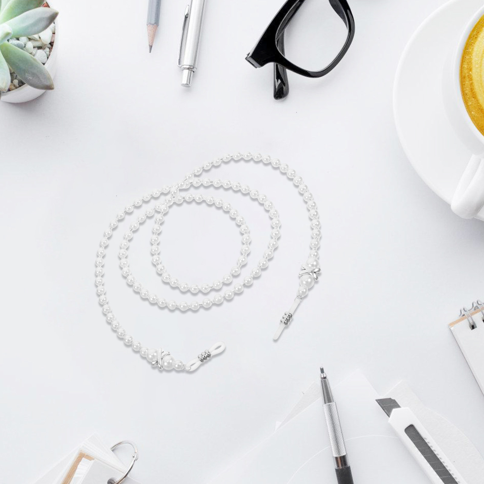 Elegant Pearl Eyeglass Cord fo - đánh giá và giá Mask Chain Holder